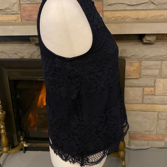 Ann Taylor Loft sleeveless lace blouse shirt top - Picture 3 of 5